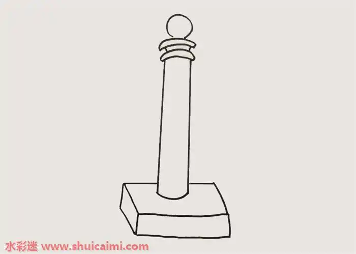 柱子怎么画柱子简笔画步骤图