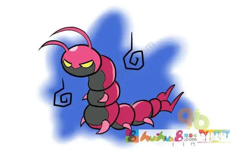 儿童简单画蜈蚣简笔画步骤图卡通蜈蚣怎么画简洁可爱 蜈蚣简笔画图片