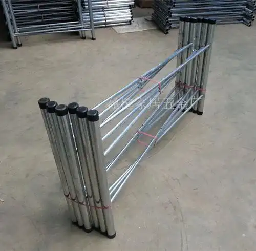 活动式镀锌管折叠六脚台架 餐台架 餐桌架 折叠家具铁架 折.