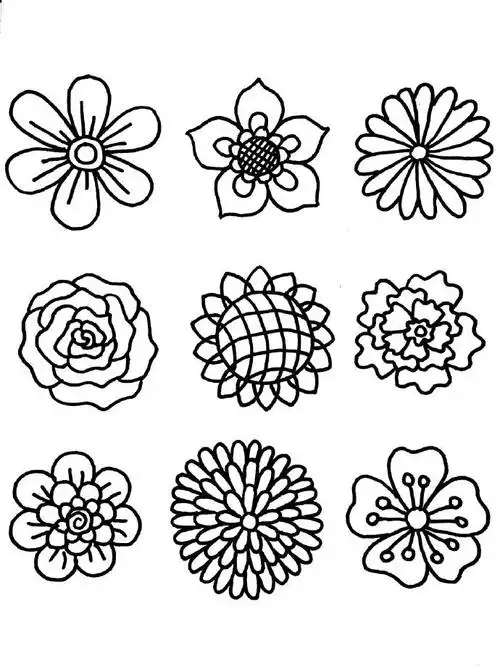 简笔画手绘手帐素材花卉简笔画简笔画花卉大全各种植物花儿简笔画图片