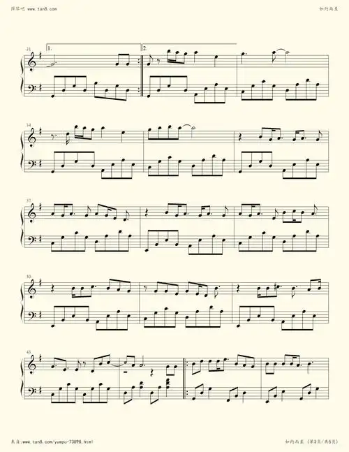 钢琴谱:如约而至