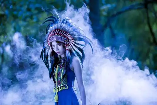 印第安女孩的蓝色印象