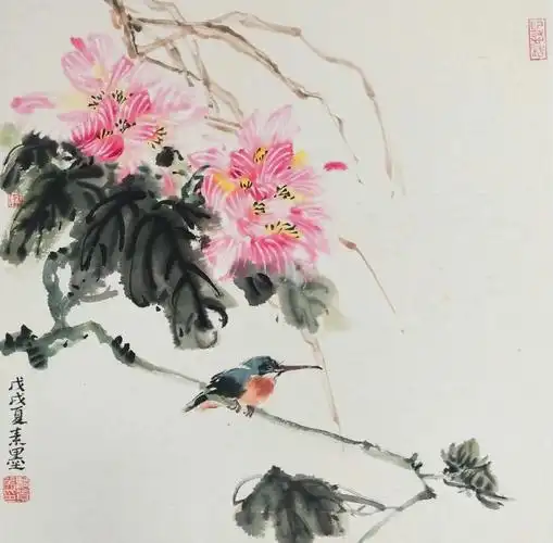 芙蓉花的画法千姿百态