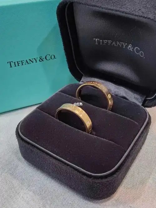 tiffany蒂芙尼三钻对戒18k玫瑰金戒指