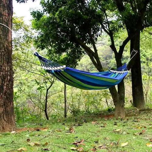 包邮 陆德狼户外室内单人帆布加厚儿童秋千野营双人野外吊床送绑绳