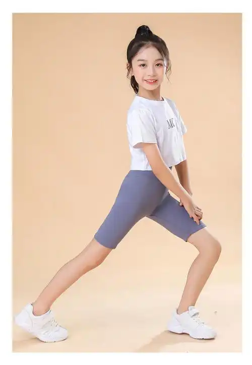 3-14岁小女孩夏天穿的五分裤子儿童打底裤网红同款大童夏季短裤女潮