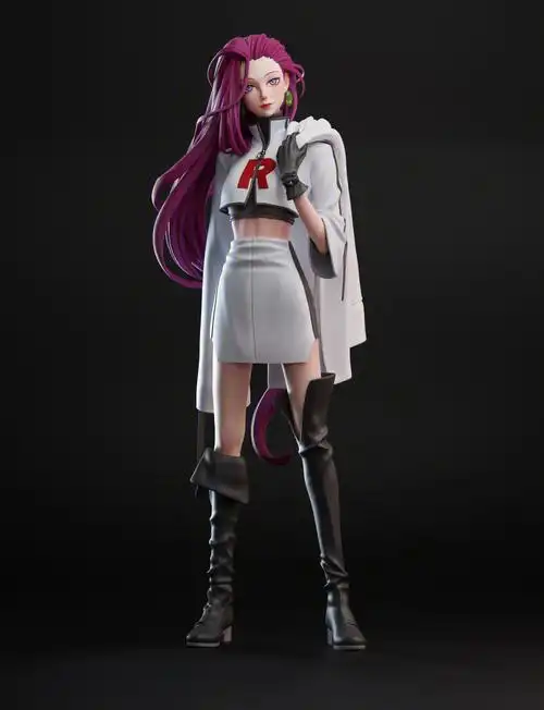 宝可梦武藏手办雕像建模