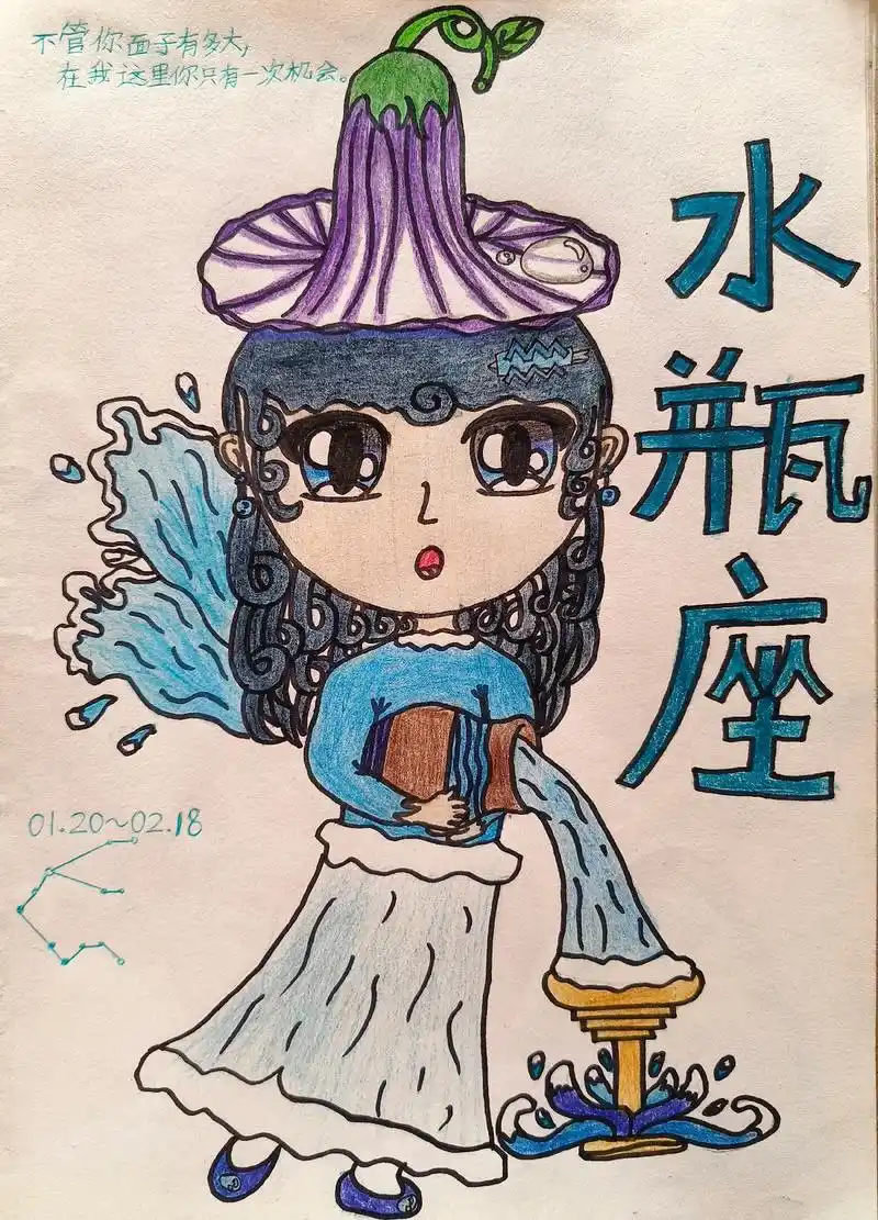 12星座#可爱小女生简笔画 #带你走进漫画世界  - 抖音