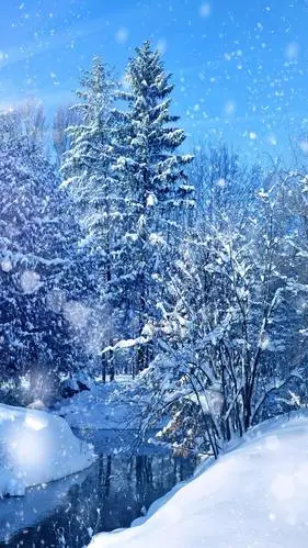 冰天雪地的冬天