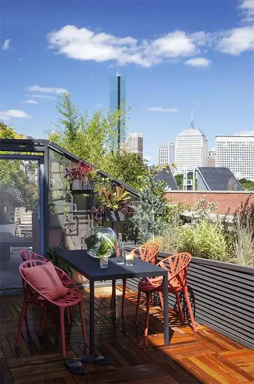 北欧现代家居露天阳台效果图