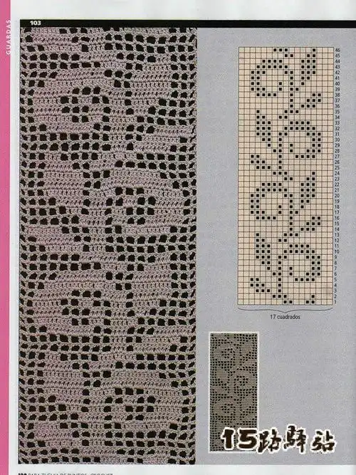钩针模式----最全的网格花卉图案大全