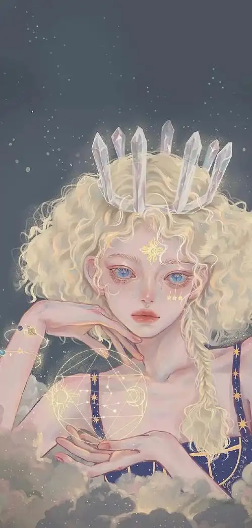 12星座少女插画壁纸 狮子座 (图源微博:gua老师)