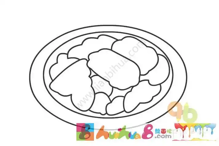 儿童简笔画西红柿炒鸡蛋