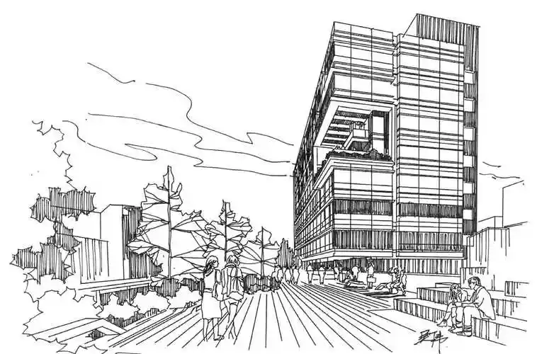 手绘建筑透视:建筑手绘中透视有几种画法?看完画透视很简单