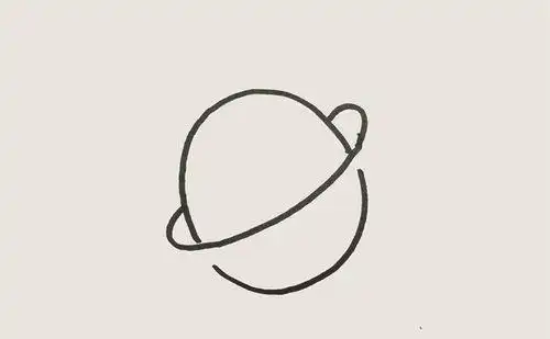 宇宙海王星的简笔画