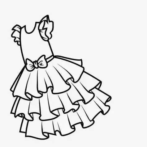 裙子简笔画 裙子简笔画晚礼服
