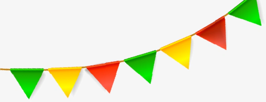 彩旗三角形卡通装饰