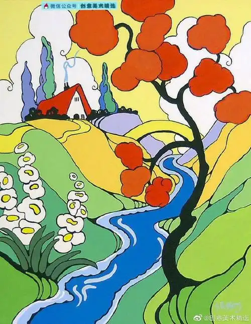 色彩##水粉##油画##艺术##手绘##儿童创意美术##创意美术##装饰画