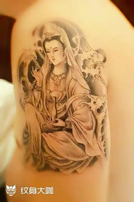 观世音_纹身图案手稿图片_囚狼的纹身作品集