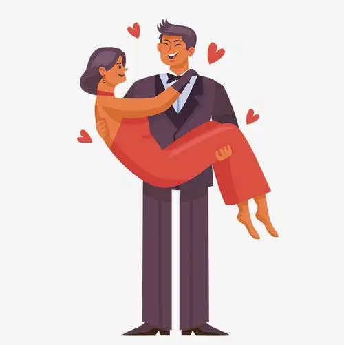 情侣公主抱素材图案