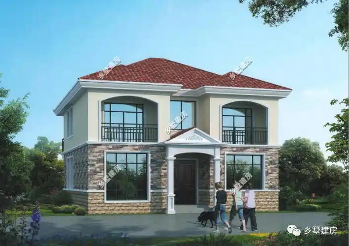 两款造型独特的坡屋顶农村自建别墅恨没生在农村啊