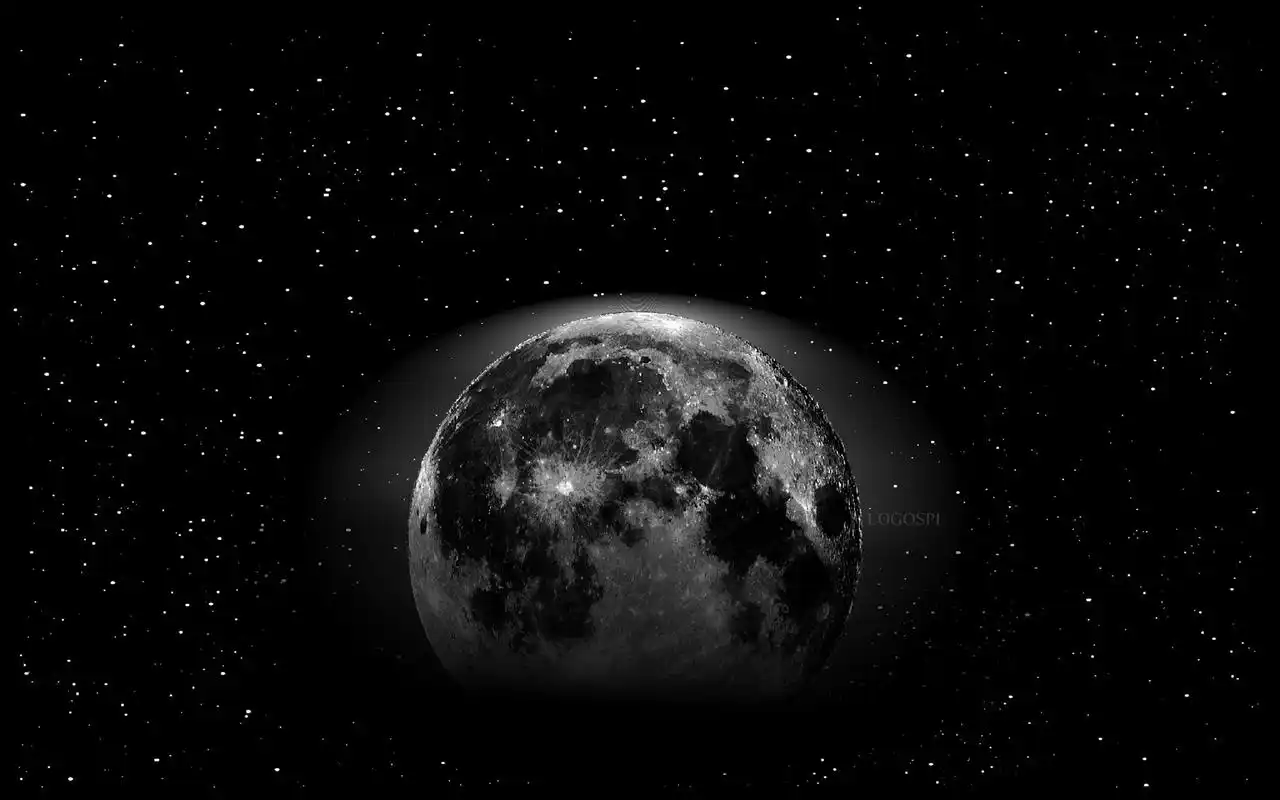 宇宙星空与月亮高清桌面壁纸