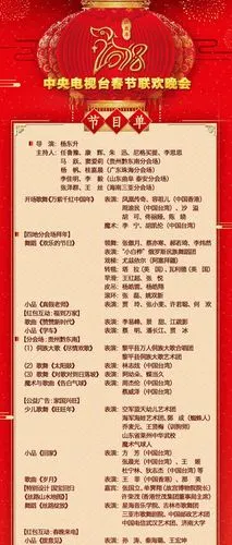 狗年春晚节目单正式公布哪个节目你最期待