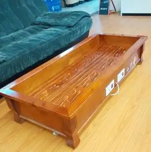 湘为实木取暖器电火桶家用烘脚暖脚器节能烤火箱长方形冬季烤火炉