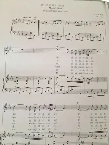 玛丽!意大利歌词拼读