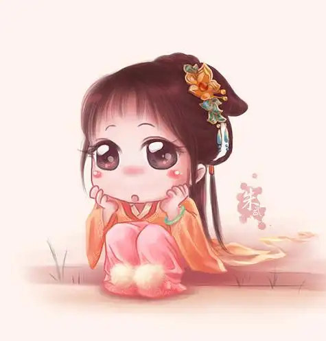 扎两个小辫子从扁担长转采于2017-07-22 23:03:51【q版古装】可爱扎两