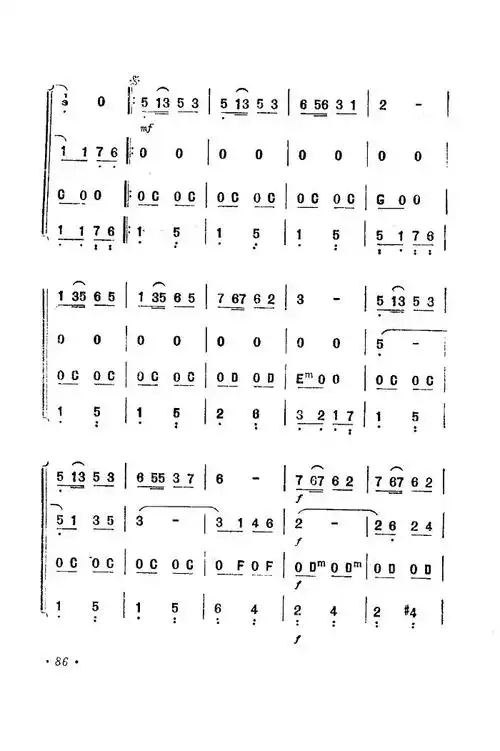 花在欢笑(口琴四重奏)简谱-虫虫乐谱