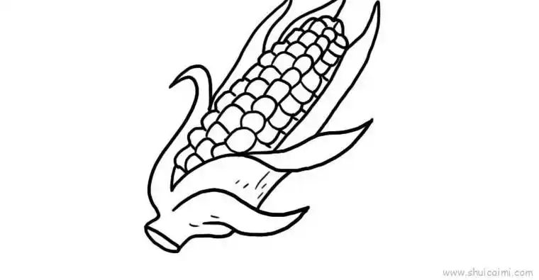 金黄玉米儿童画怎么画 金黄玉米简笔画简单