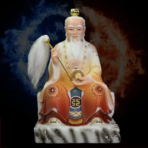 鸿钧老祖神像树脂佛像三清之师道人家用客厅摆件