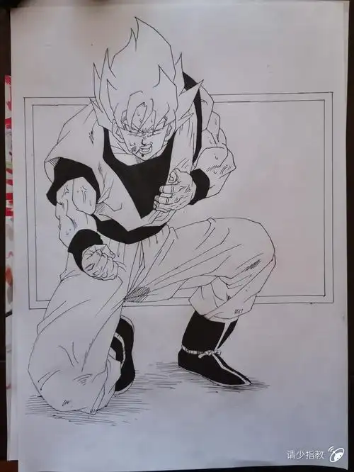 七龙珠手绘超级赛亚人 - 晒出你的手绘 - 波洞星球boodo