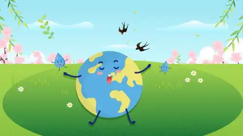 绿色地球环保的矢量插画