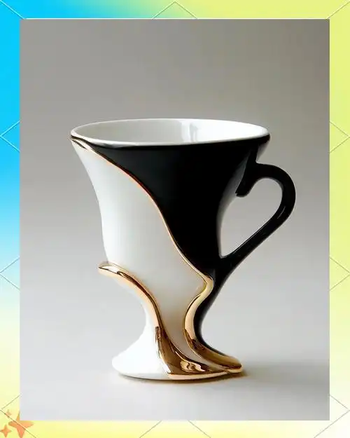 黑白美学:精致杯子的设计灵感