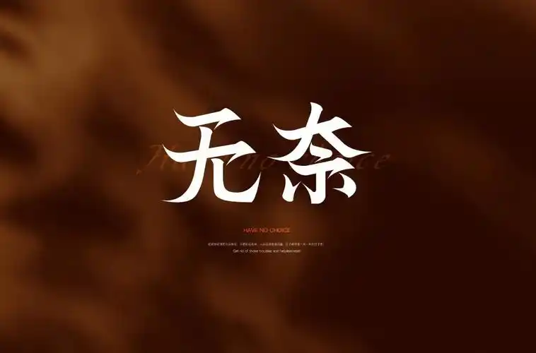 无可奈何40款无奈字体设计