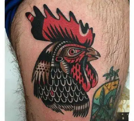 公鸡纹身十二生肖之鸡纹身的9款纹身作品49