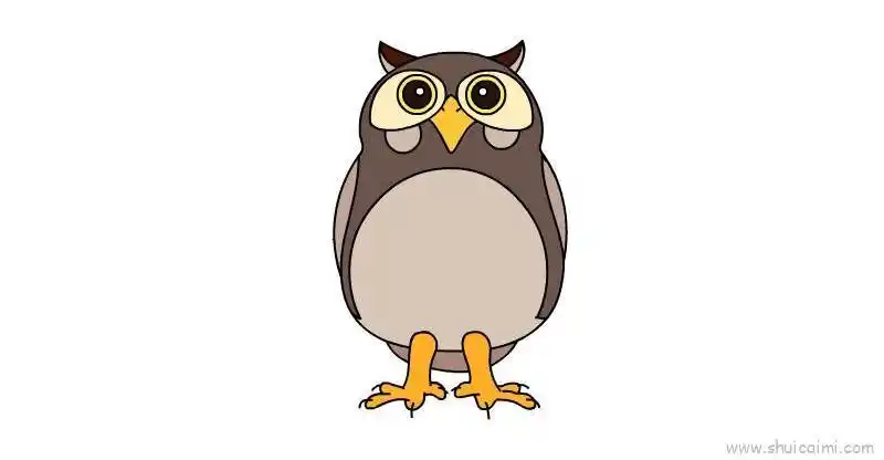 猫头鹰儿童画怎么画 猫头鹰简笔画好看