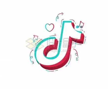 3d立体风格抖音tiktok标志logo图案符号507394矢量图片免抠素材