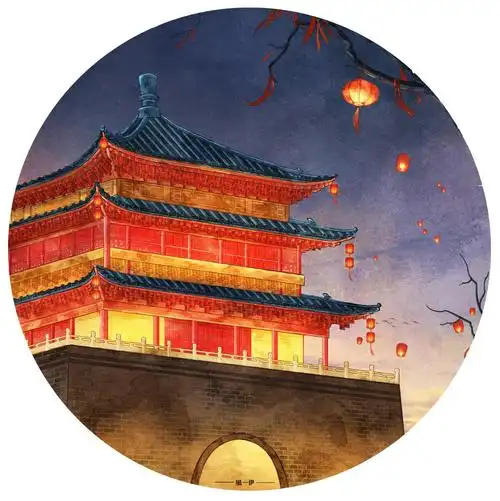 画一个梦中的长安城