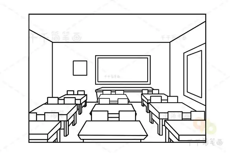 简笔画教室怎么画简笔画教室,教室简笔画图片,教室简笔画大全图片,简