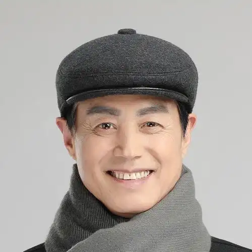 中老年人帽子男冬天季鸭舌帽爸爸保暖夹棉加厚老头前进帽爷爷