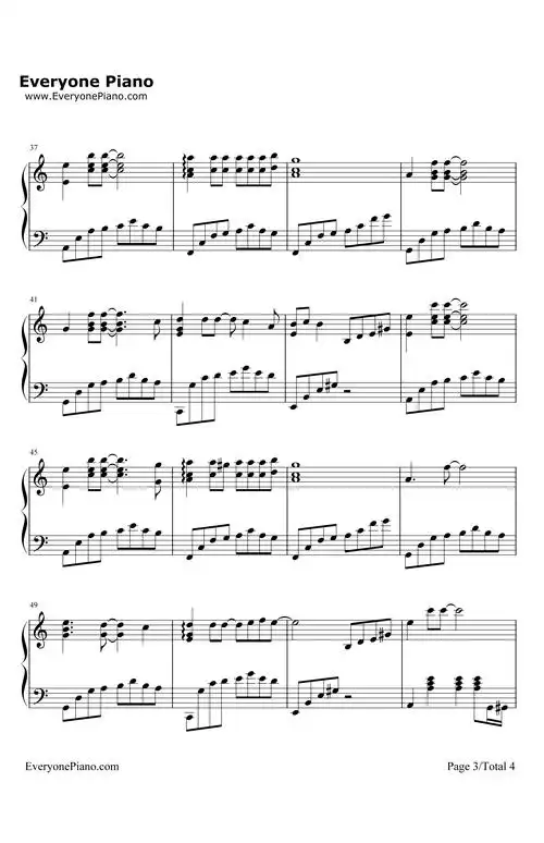 我亲爱的钢琴谱_谭维维