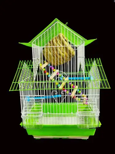 鹦鹉鸟笼虎皮活鸟笼子大号牡丹八哥画眉别墅鸟笼