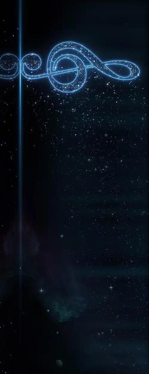 粒子音乐音符背景 03