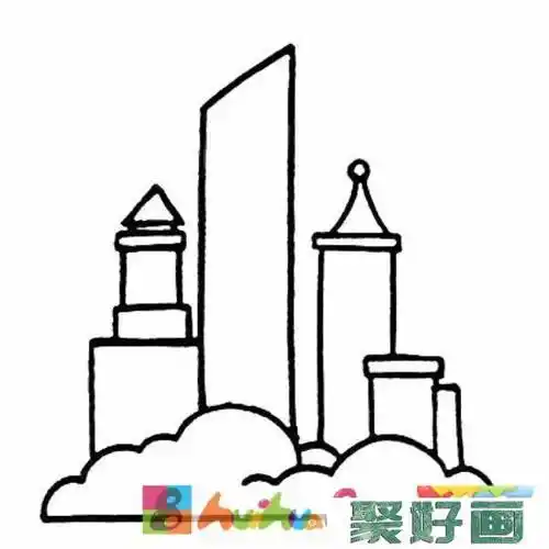 高楼大厦简笔画 高楼大厦简笔画涂色