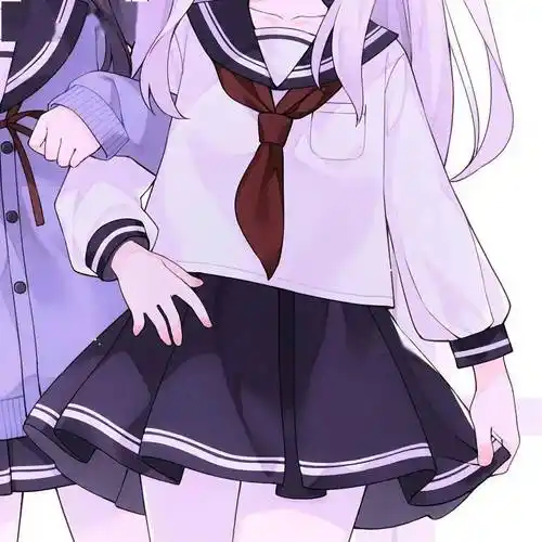 纯欲系校园风动漫闺蜜头像