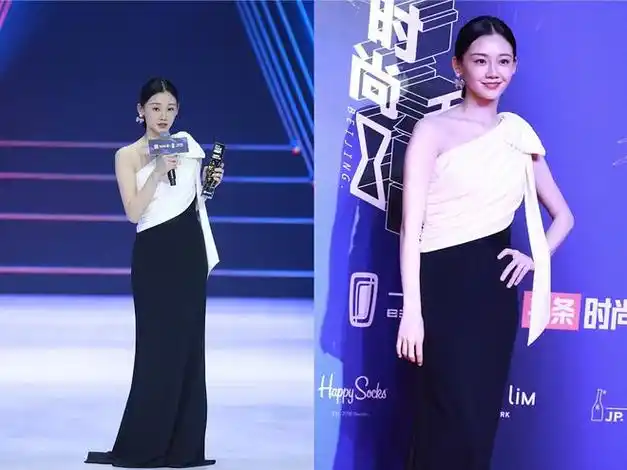 "郑恺老婆"苗苗真会穿,黑白小香风外套配阔腿裤,不露脸都很美