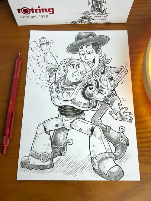 玩具总动员手绘附过程